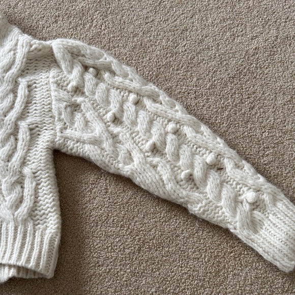 LoveShackFancy Cream Cable Knit Sweater - Picture 5 of 6